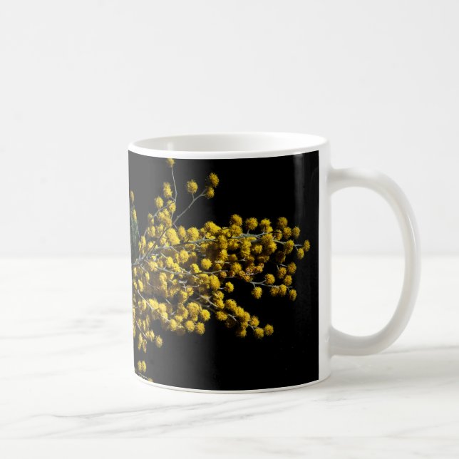 Caneca De Café Flores de Acácia-dealbata (Direita)