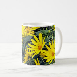 Caneca De Café Flores de Alcachofra de Jerusalém