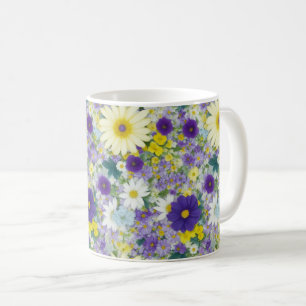 Caneca De Café Flores de Algodão bonito