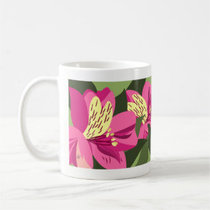 Caneca De Café Flores de Alstroemeria