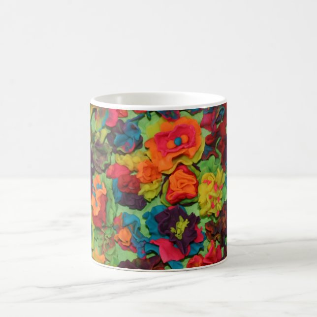 Caneca De Café Flores de argila-arco-íris (Centro)
