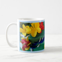 Caneca De Café Flores de argila pintadas sutilmente esculturas Ar