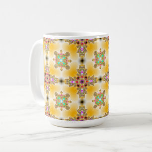 Caneca De Café Flores de Artdeco no Estilo Retroativo