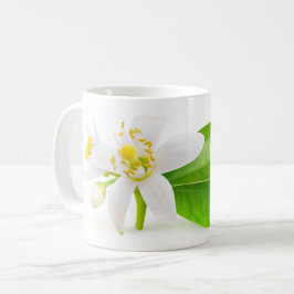 Caneca De Café Flores de árvore laranja