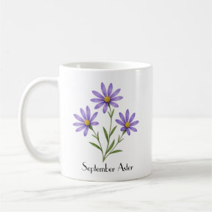 Caneca De Café Flores de Áster de Setembro