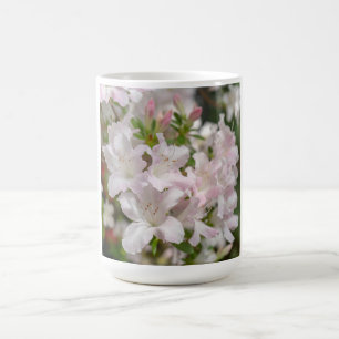 Caneca De Café Flores de Azaléia Rosa em Flor na Primavera