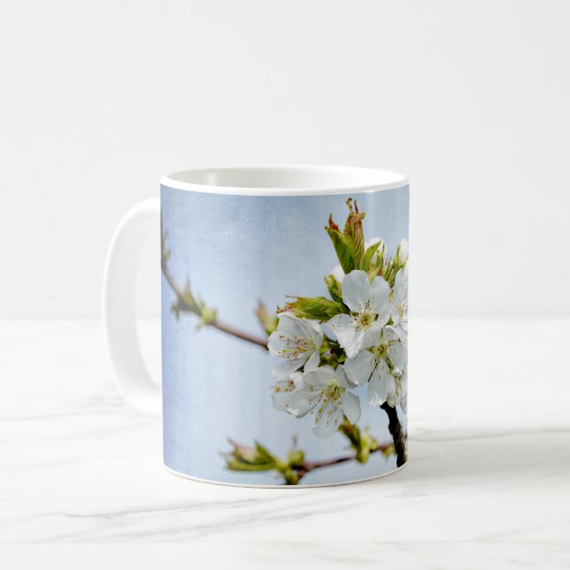 Caneca De Café Flores de cerejeira (Frente Esquerda)