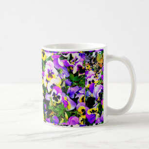 Caneca De Café flores de cor múltipla