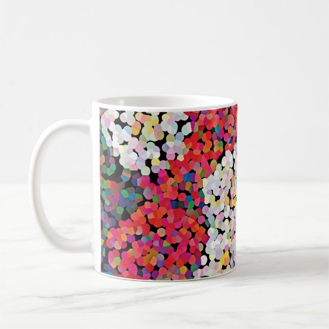 Caneca De Café Flores de Cristal Vermelho (Esquerda)