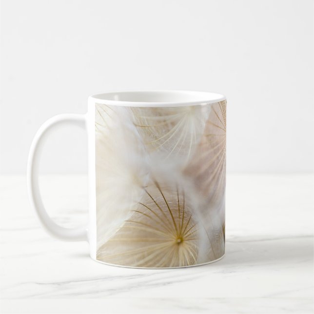 Caneca De Café Flores de dandelion brancas (Esquerda)
