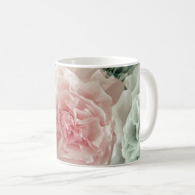 Caneca De Café Flores de Filtro de Café Pastel (Frente Esquerda)