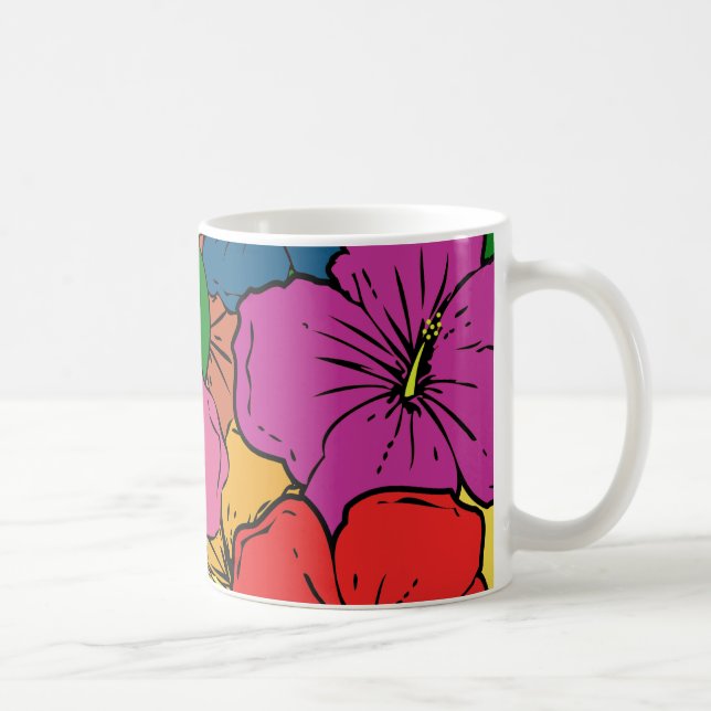 Caneca De Café Flores de Hibisco #5 (Direita)