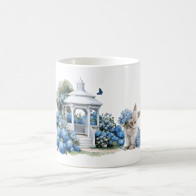 Caneca De Café Flores de hortênsia aquarela (Centro)