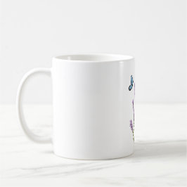 Caneca De Café Flores de Lavanda de Aquarela