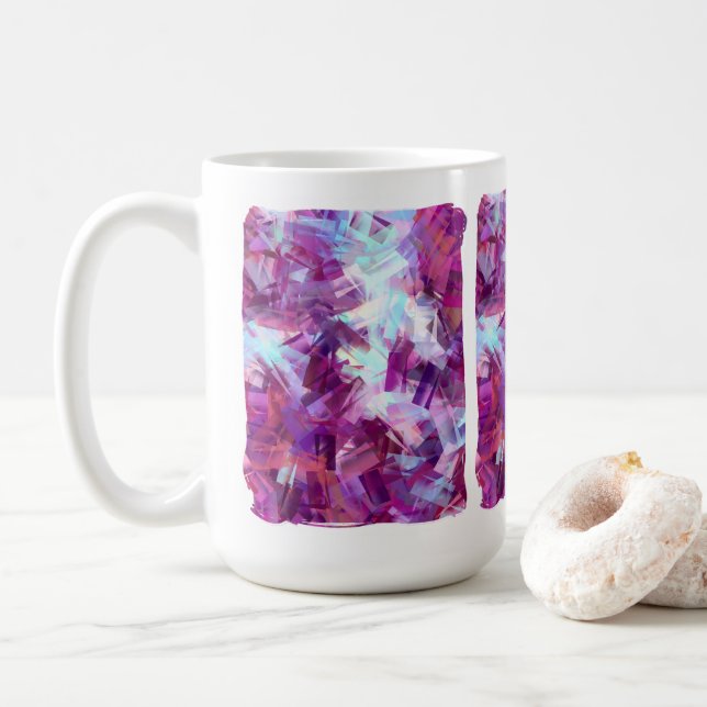 Caneca De Café FLORES DE lavanda DE CAFÉ MUG (Com Donut)