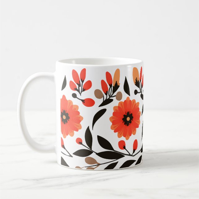 Caneca De Café Flores de liberdade Boho (Esquerda)
