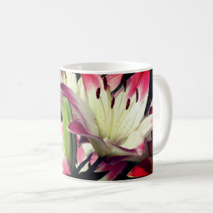 Caneca De Café Flores de Lily Sorridentes