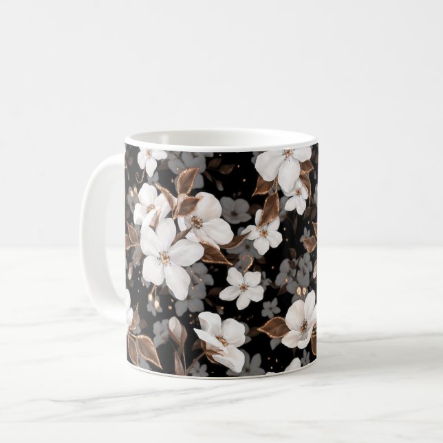 Caneca De Café Flores de maçã (Frente Esquerda)