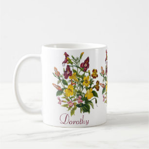 Caneca De Café Flores de Macaco Personalizadas