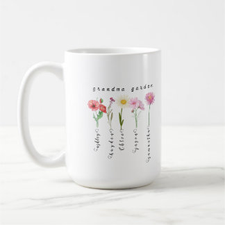 Caneca De Café Flores de nascimento personalizadas do jardim de v