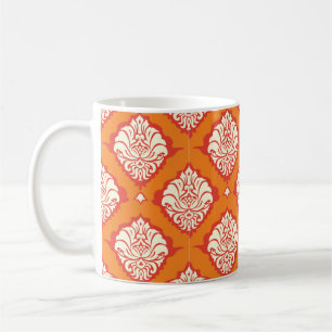 Caneca De Café flores de ornamento de papel de parede úmido e se