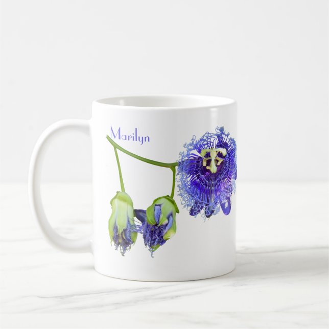 Caneca de Café Flores de Paixão Roxas (Esquerda)