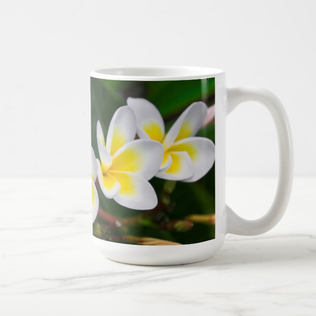 Caneca De Café Flores de Plumeria close-up, Havaí (Direita)
