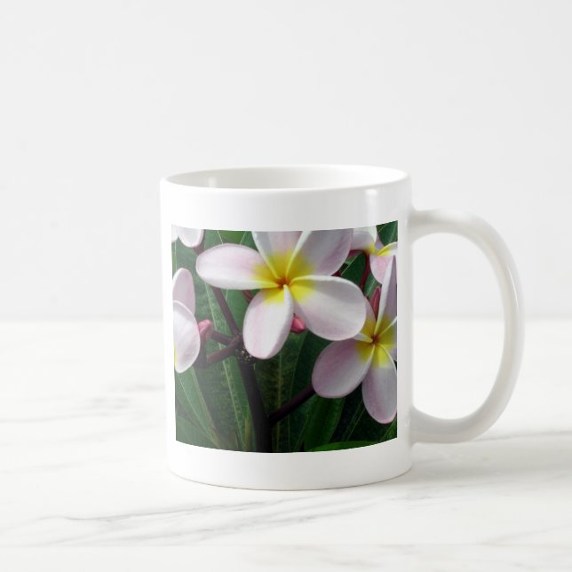 Caneca De Café Flores de Plumeria Havaiana (Direita)