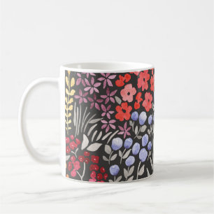 Caneca De Café Flores de Prados: Aquarela Sem Costura