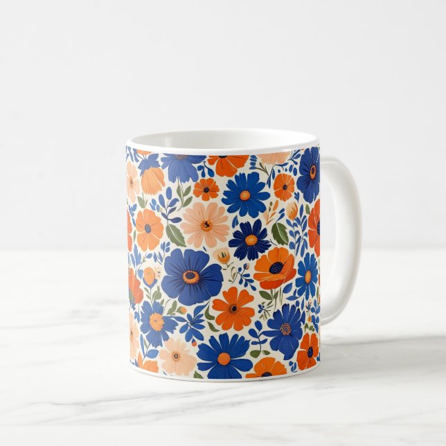 Caneca De Café Flores de primavera. Anemonas (Frente Esquerda)