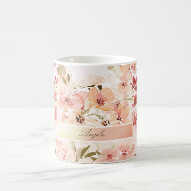Caneca De Café Flores de primavera Blooming (Centro)