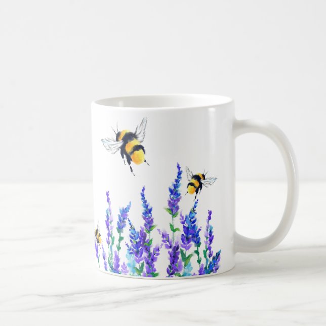 Caneca De Café Flores de primavera e Abelhão (Direita)