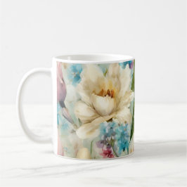 Caneca De Café Flores de primavera no Estilo do Impressionismo