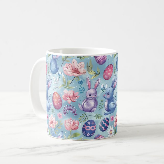 Caneca De Café Flores de Primavera Páscoa 5 (Frente Esquerda)