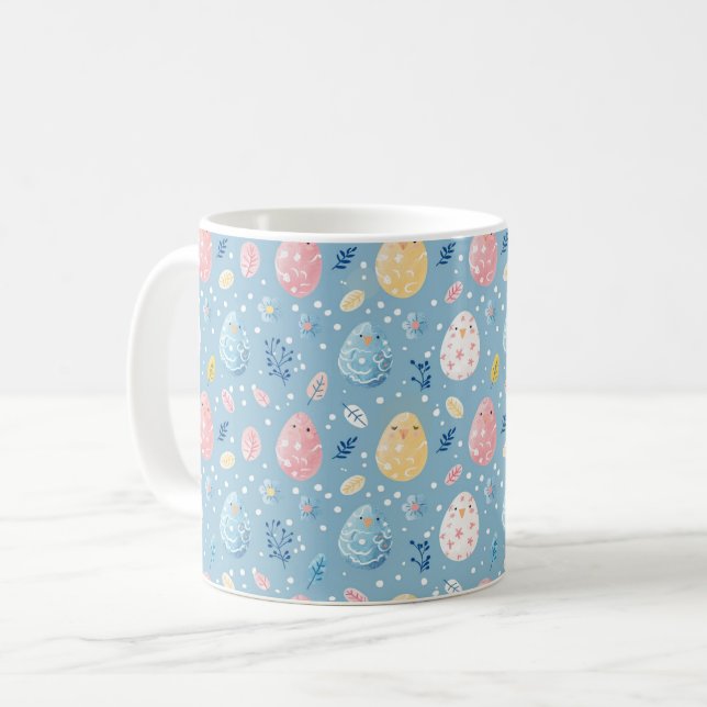 Caneca De Café Flores de Primavera Páscoa 8 (Frente Esquerda)