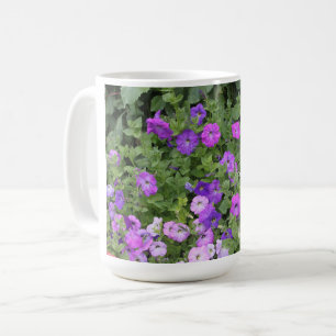Caneca De Café Flores de primavera, Petunia Floral do Jardim Roxo