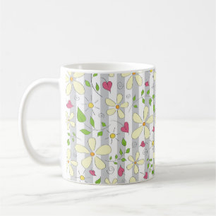 Caneca De Café Flores de primavera rabiscam desenho infantil