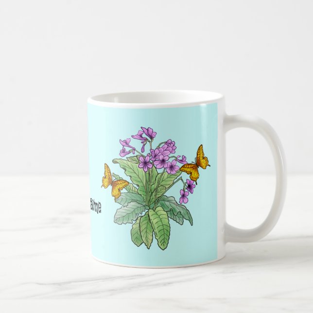 Caneca De Café Flores de prímula (Direita)