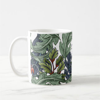 Caneca De Café Flores, deco de arte, moderno, sem costura.