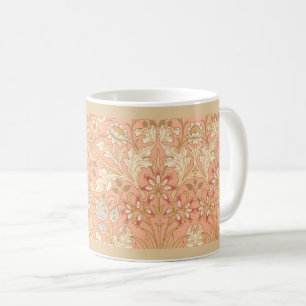 Caneca De Café Flores Decorativas Rosa Pastel