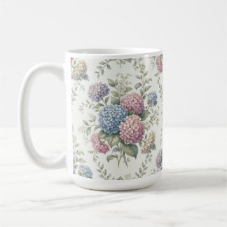 Caneca De Café Flores Delicadas de Hortênsia