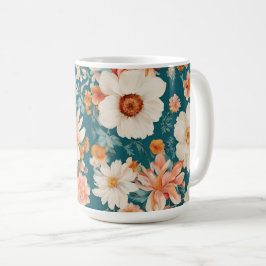 Caneca De Café Flores Delicadas Incríveis
