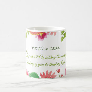 Caneca De Café Flores do 15 religioso