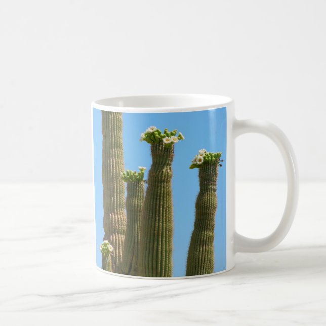 Caneca De Café Flores do cacto do Saguaro (Direita)