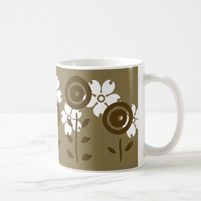Caneca De Café Flores do chocolate (Direita)