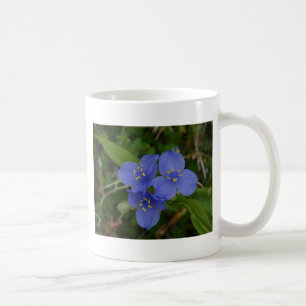 Caneca De Café Flores-do-mato-azuis Primaveras quentes