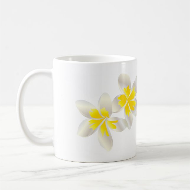 Caneca De Café Flores do Plumeria de Havaí (Esquerda)