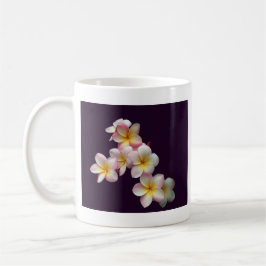 Caneca De Café Flores do Plumeria no roxo escuro