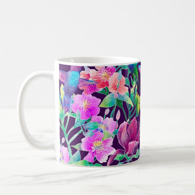 Caneca De Café Flores e aves exóticas (Esquerda)