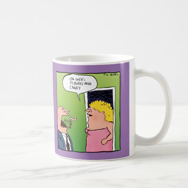 Caneca De Café Flores e Cartoon Romântico Candy (Direita)